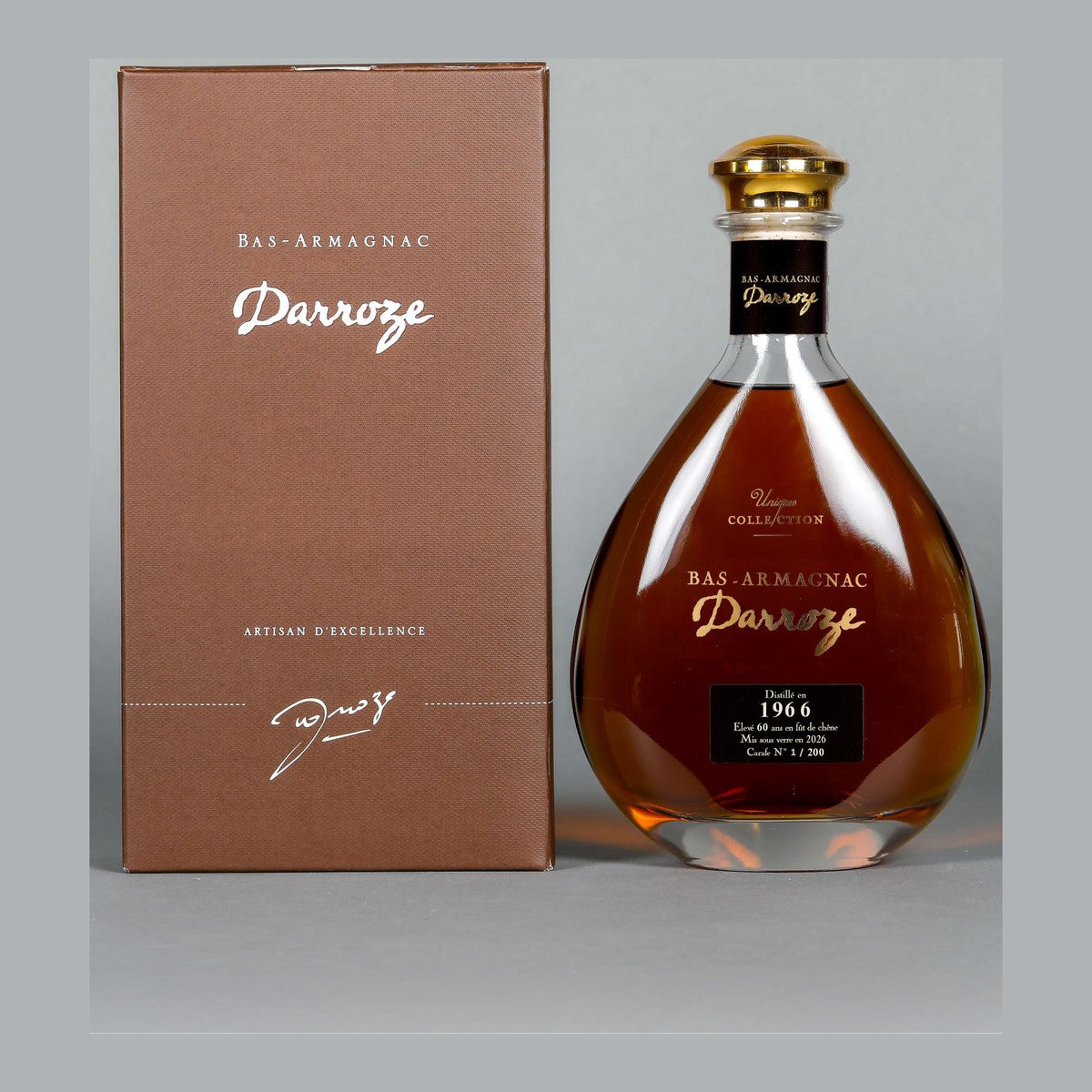 Francis Darroze 1966 Unique Collection Bas-Armagnac 43% 700ml (Carafe)