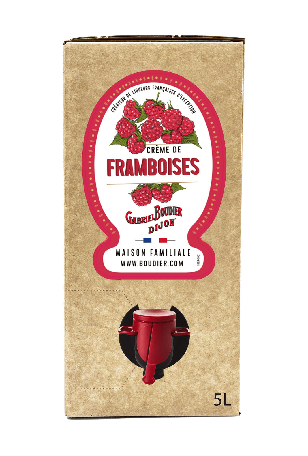 Gabriel Boudier Creme de Framboise 5L bag-in-box