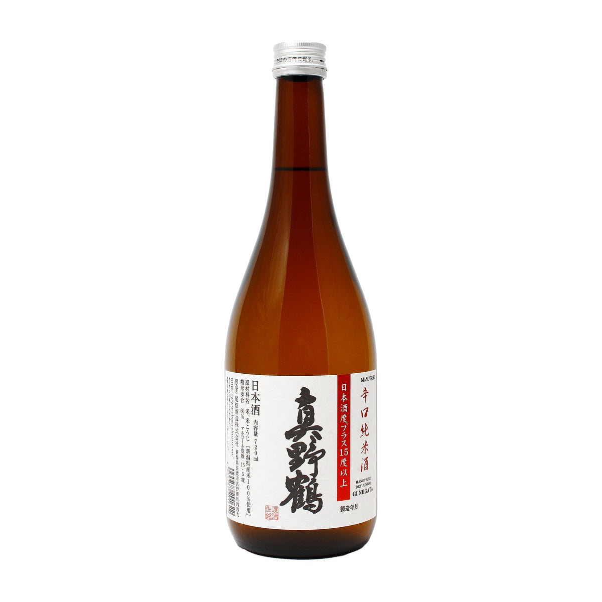 Manotsuru Dry Junmai Sake 15.5% 720ml