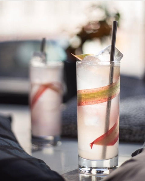Rhubarb Tom Collins