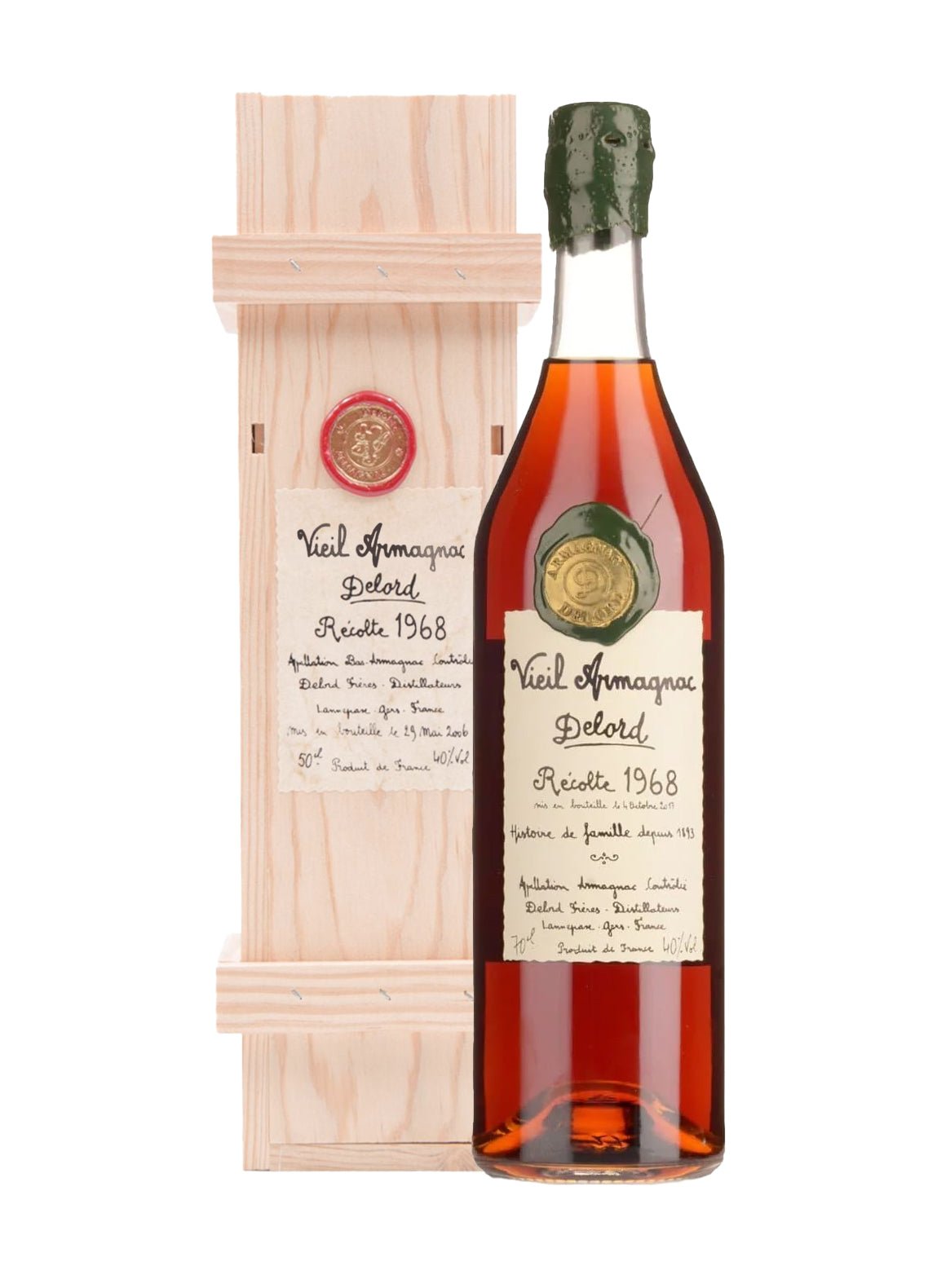 Delord 1968 Bas Armagnac Wooden Gift Box 700ml 40%