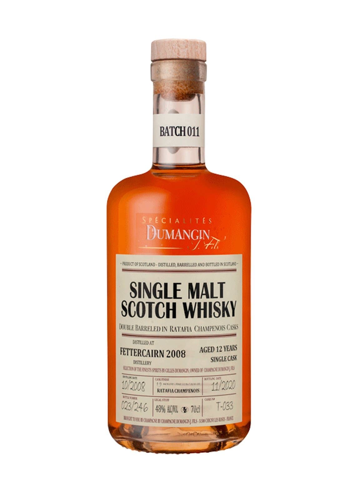 BATCH 011 DUMANGIN WHISKY 48% 700ml