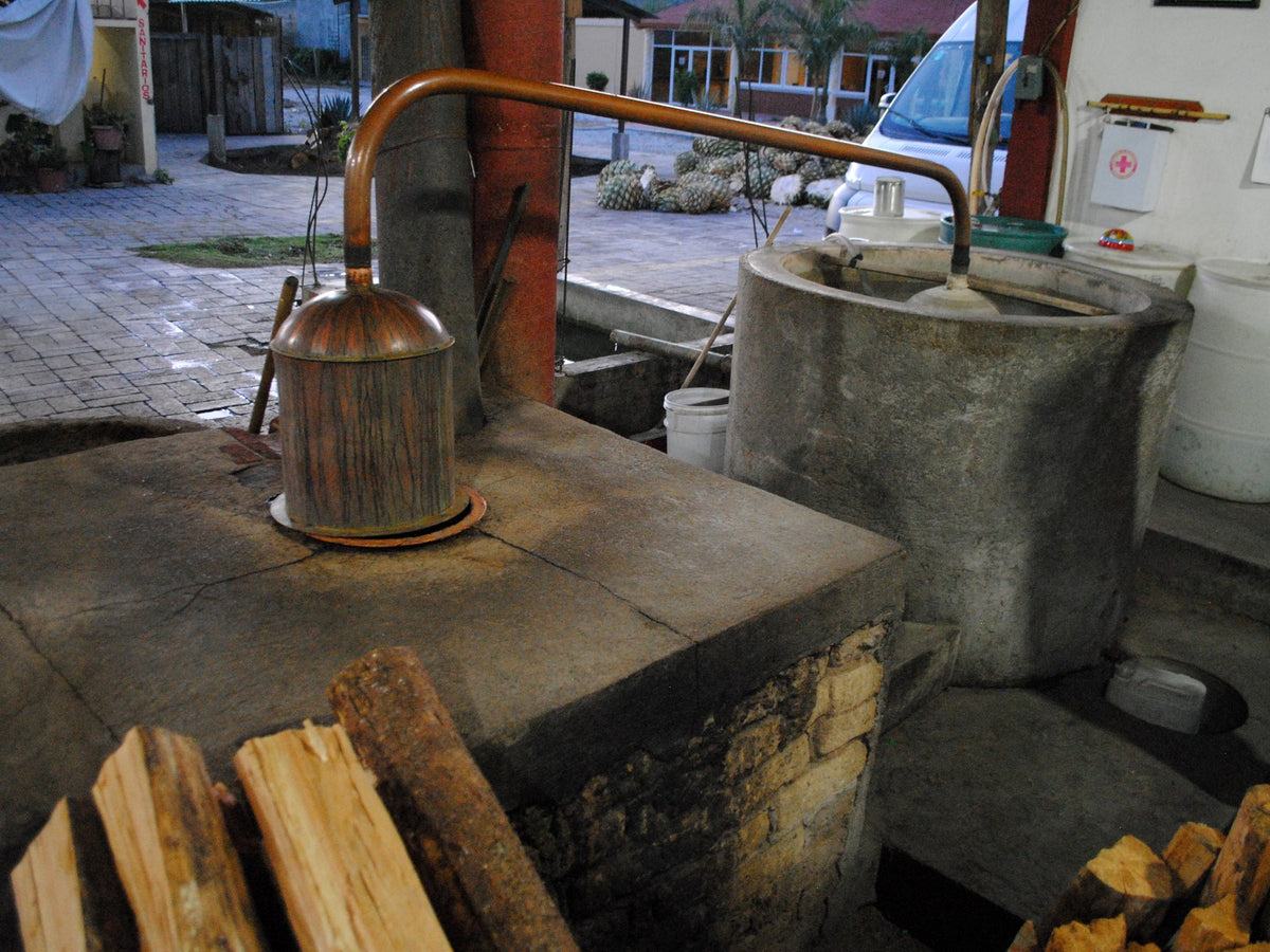Copper alembic · twice distilled