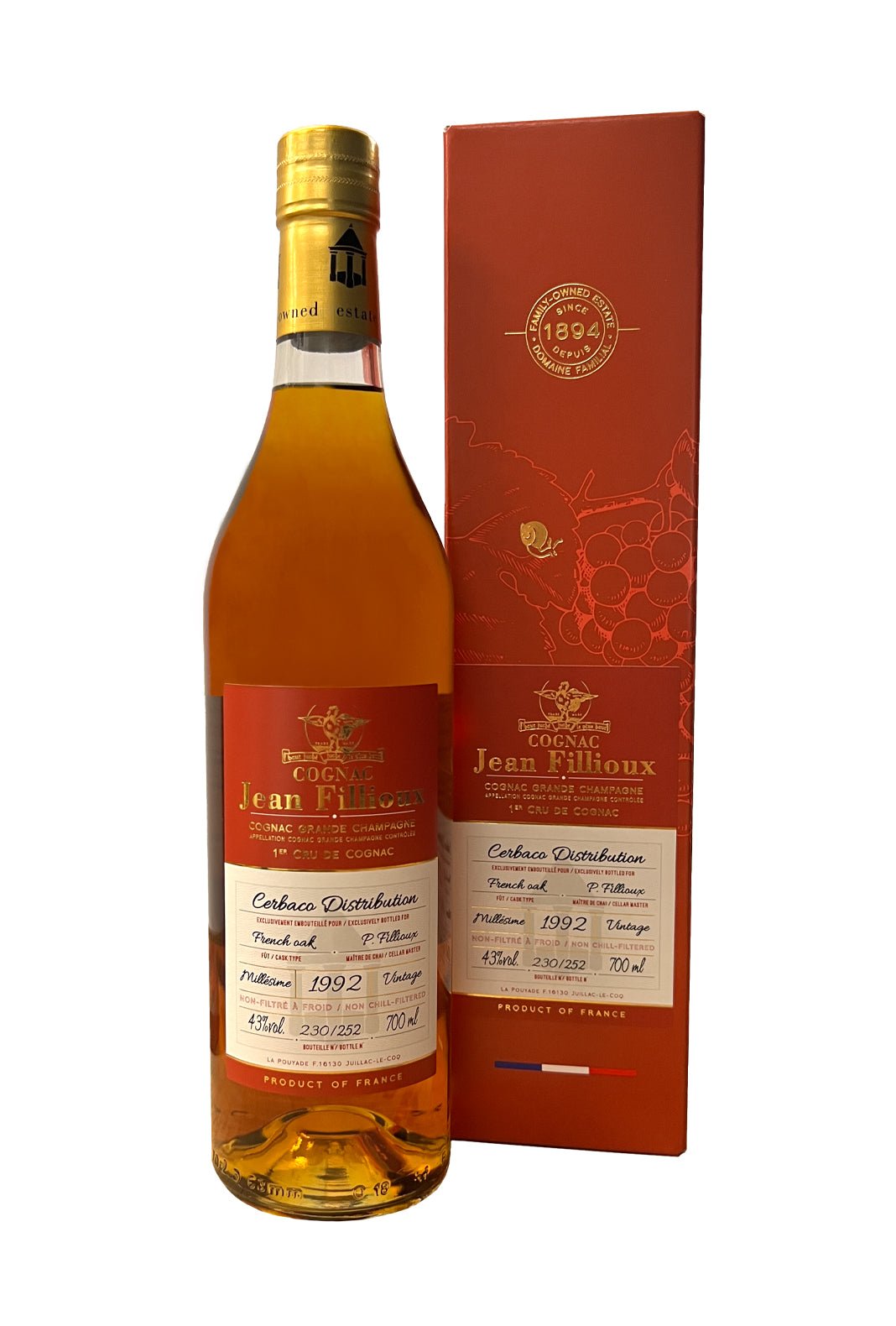 Fillioux Cognac 1992 GC 43% 700ml