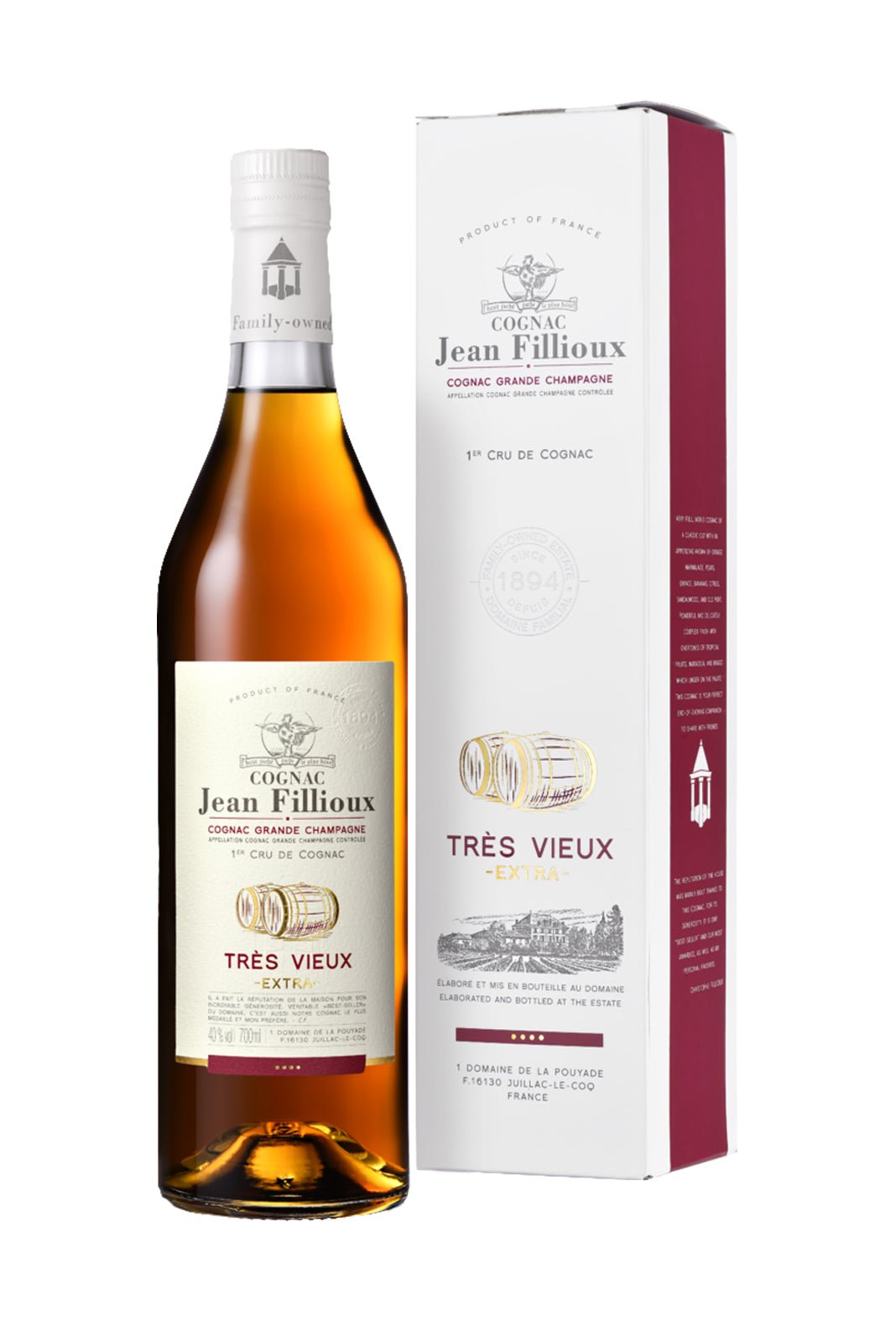 Jean Fillioux Cognac GC XO 25-30yrs Tres Vieux 40% 700ml
