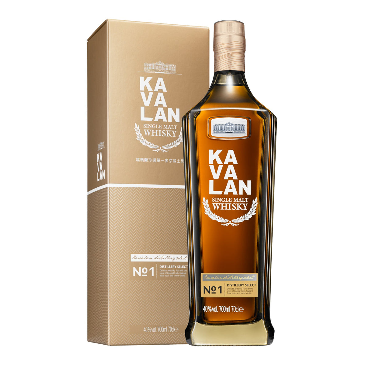 Kavalan Distillery Select No.1 bottle and box