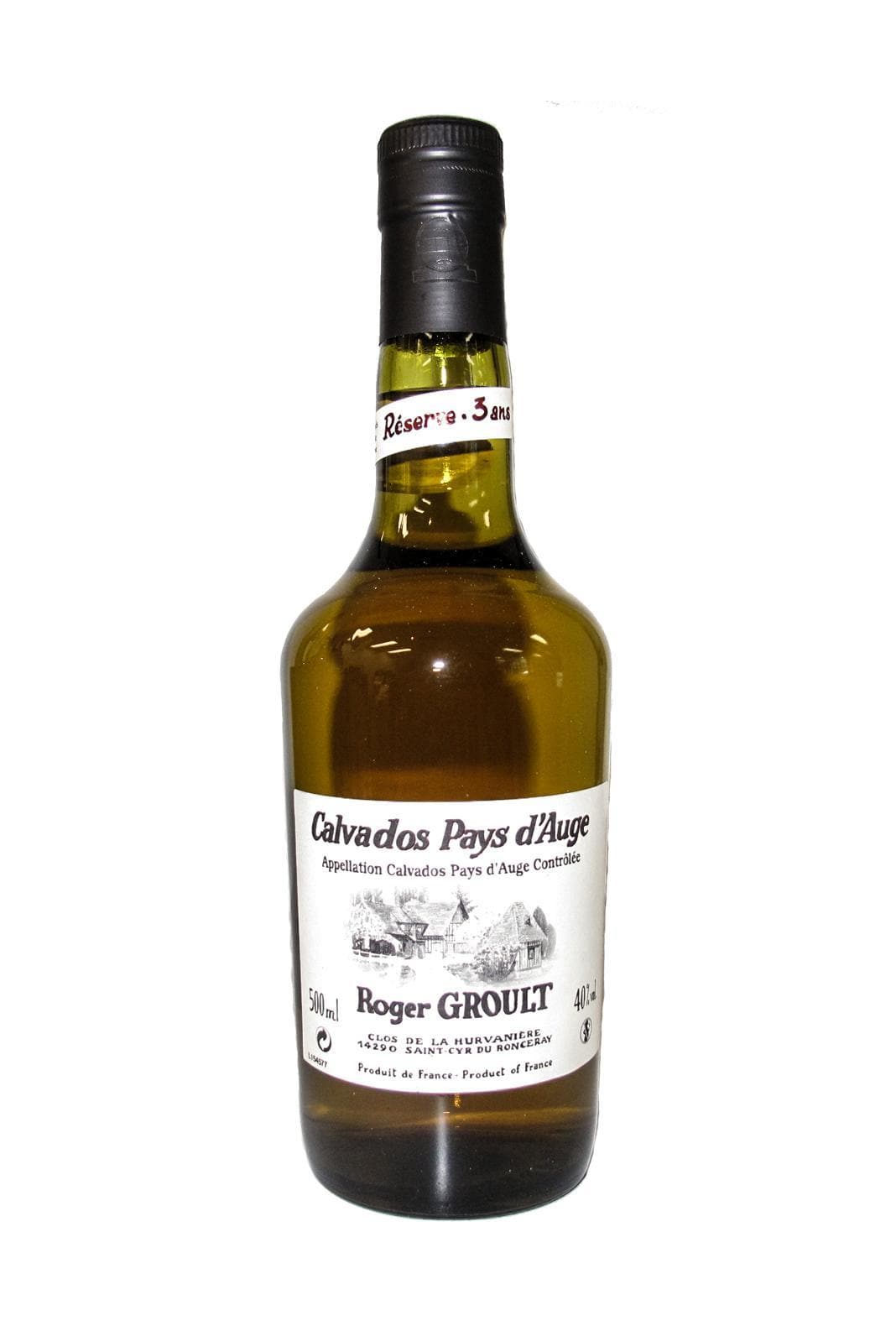 Roger Groult Calvados 3yrs Pays d'Auge 40% 500ml