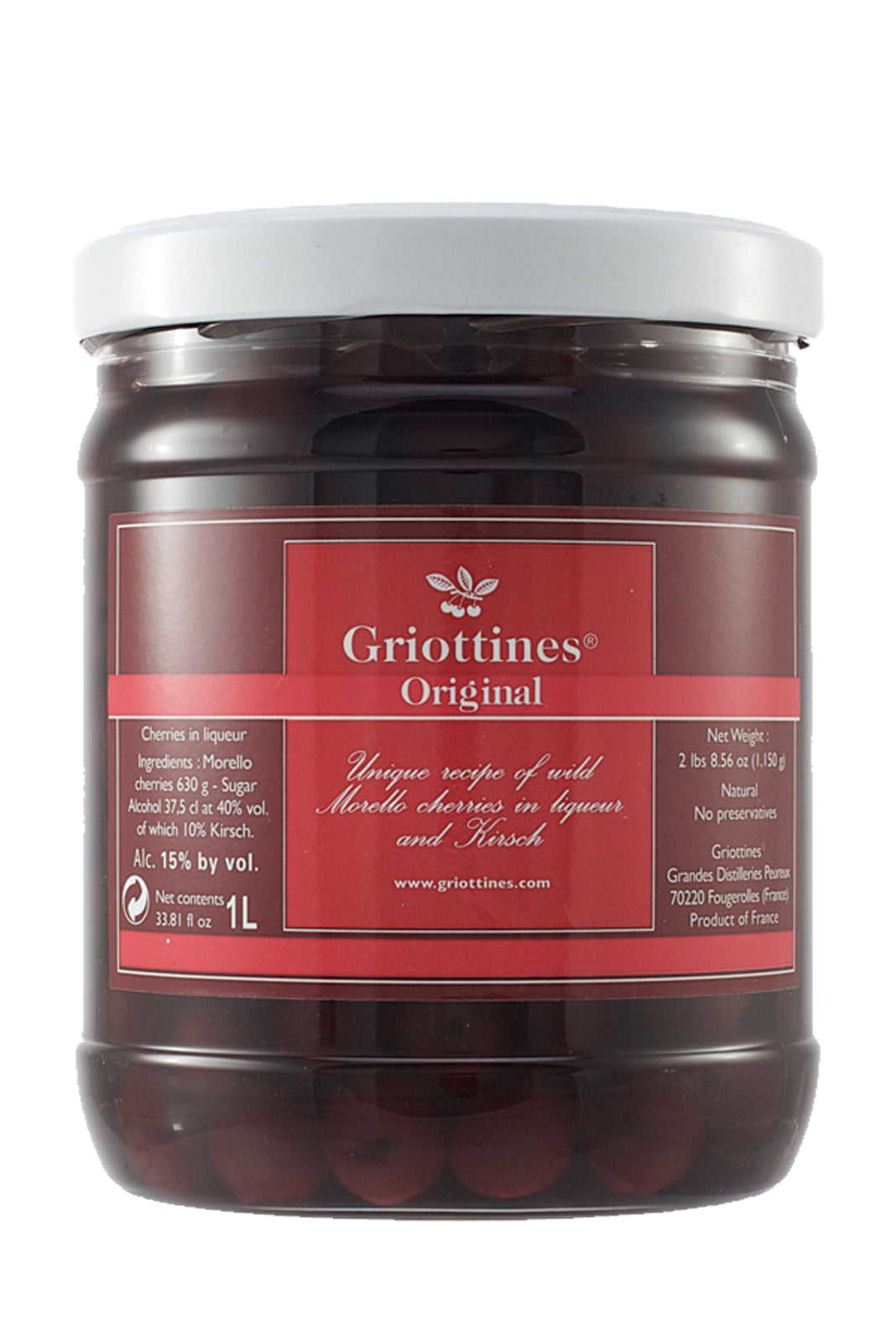 Peureux Griottines Jar (Sour cherries de-stoned in liqueur and kirsch) 15% 1000ml