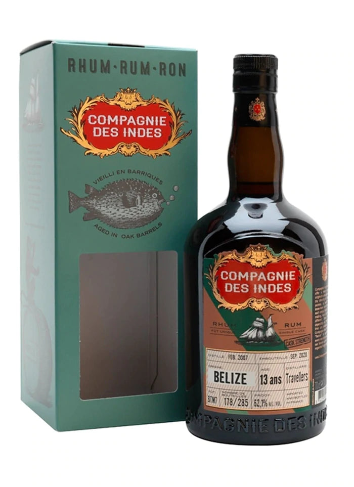 COMPAGNIE DES INDES RUM BELIZE 13 YEARS 62.1% 700ML