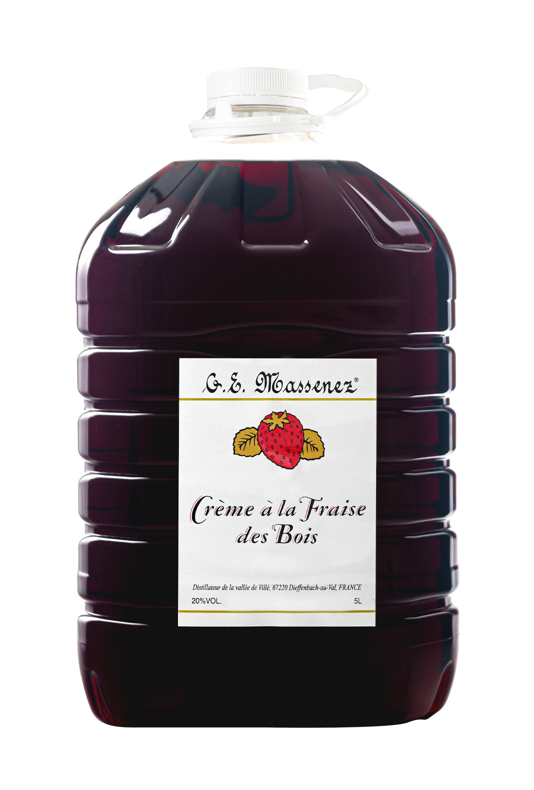 Massenez Liqueur Creme de Fraise des Bois (Wild Strawberry) 20% 5L