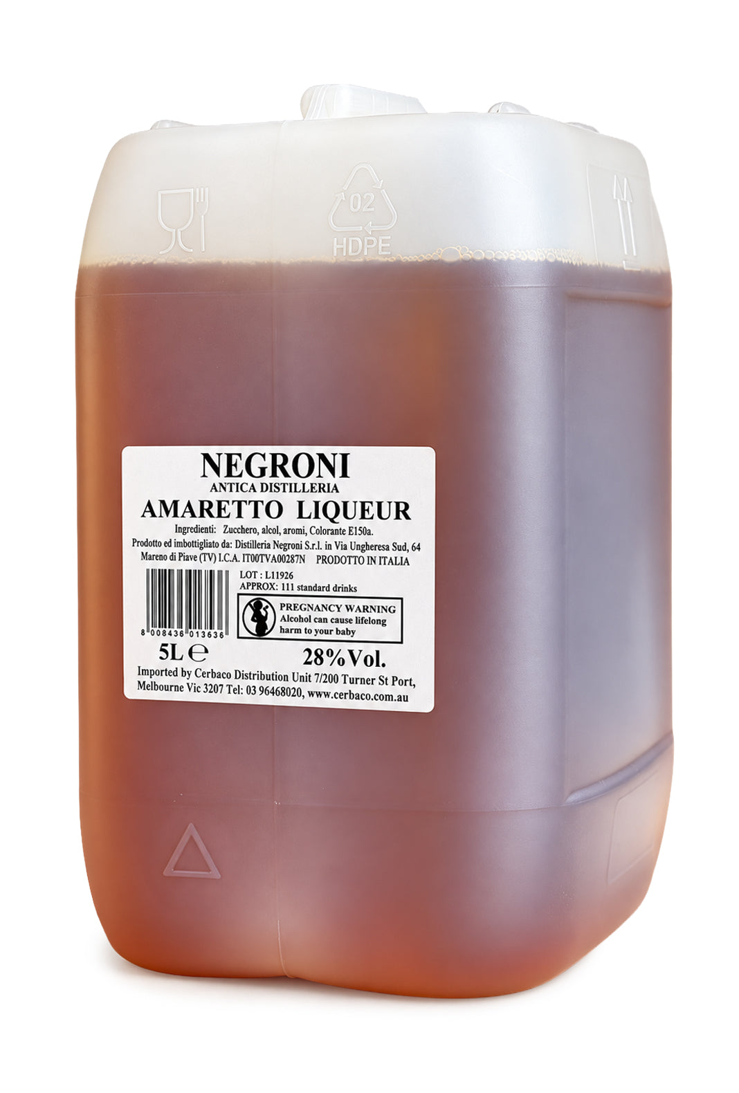 Venegazzù Vini Liquore Amaretto 28% 5L