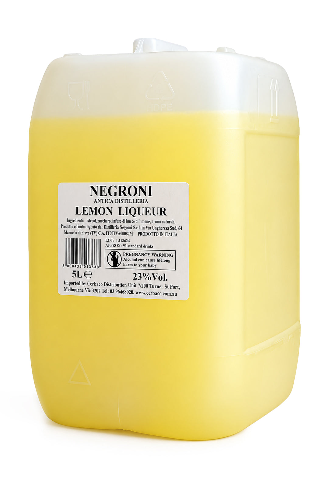 Venegazzù Vini Limoncello Liquore 23% 5L