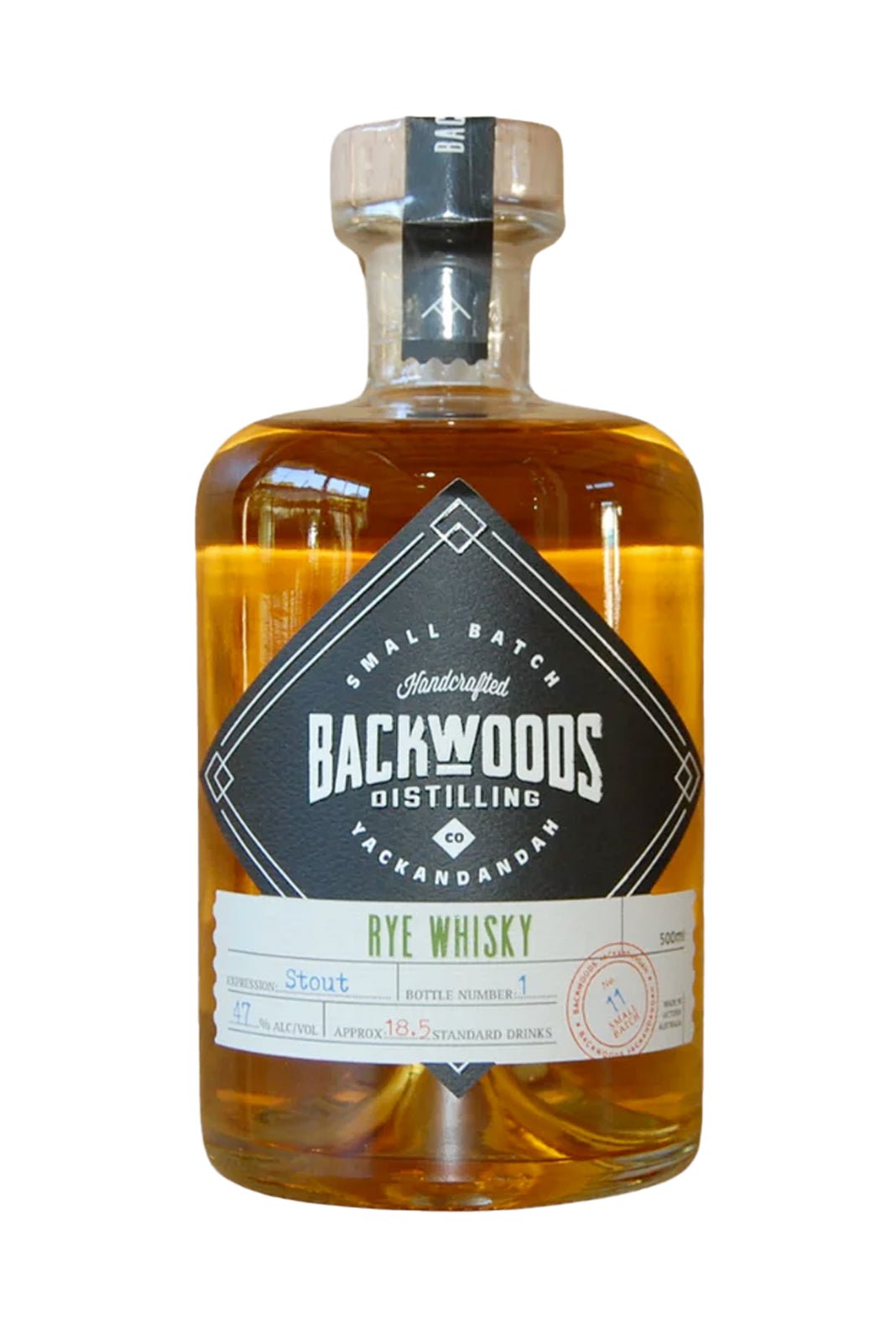 Backwoods Rye Whisky Stout Cask Expression 47% 500ml