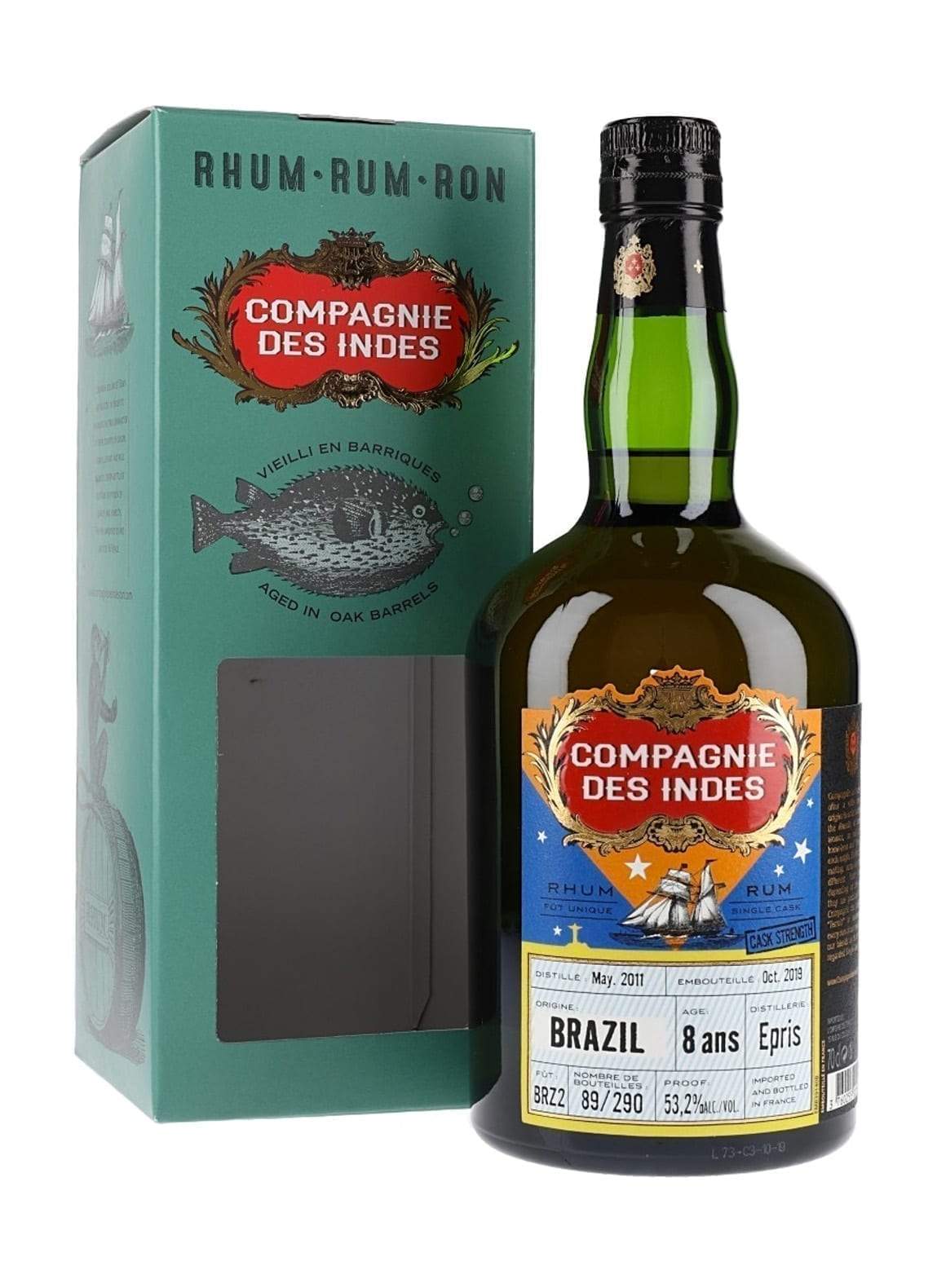 Rum BRAZIL 8 Years Cie Indes 53.2% 700ml