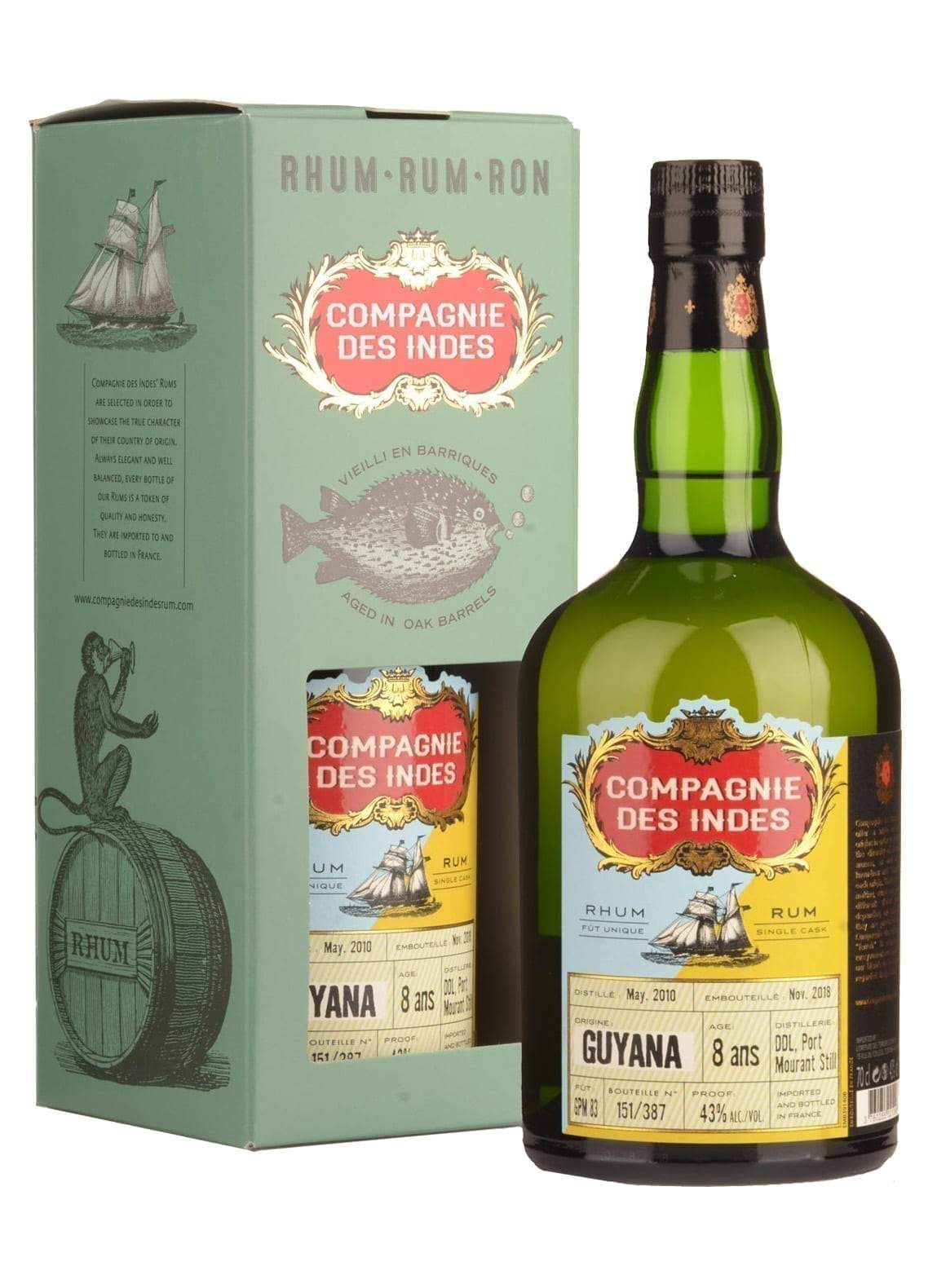 Compagnie Indes GUYANA 8YO 43% 700ml