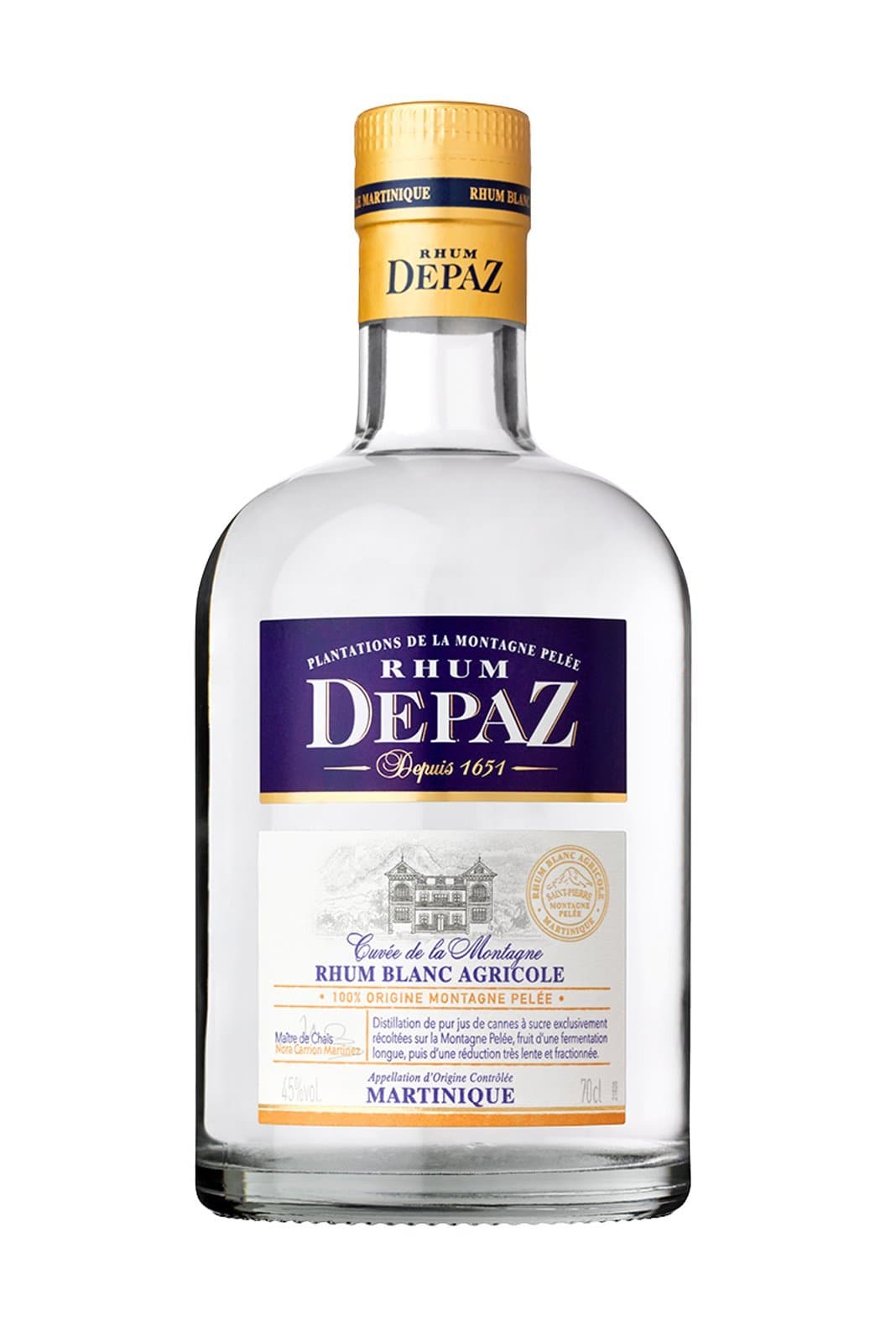 NEW DEPAZ Rum white Montagne 45% 700ml
