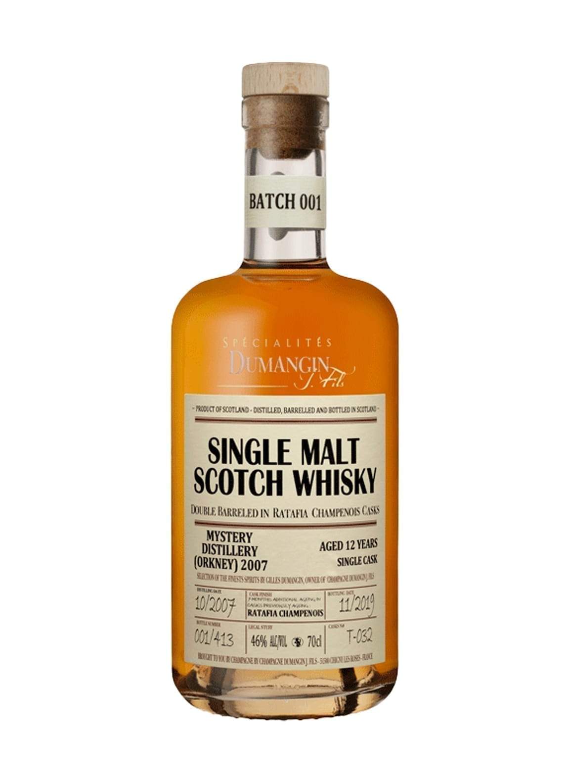 BATCH 001 DUMANGIN WHISKY 46% 700ml