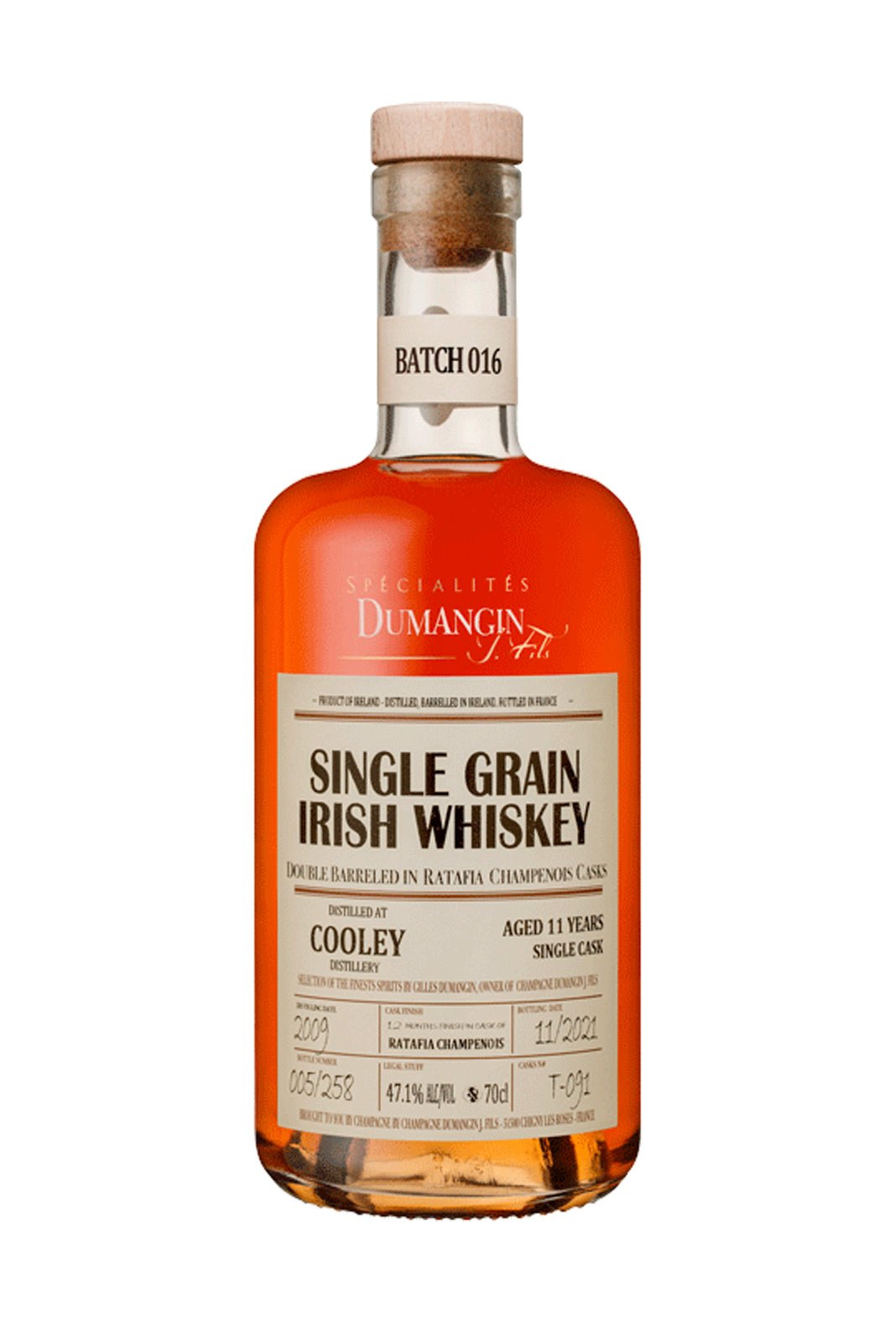 DUMANGIN WHISKY Batch 016 Cooley 2009 47.1% 700ml