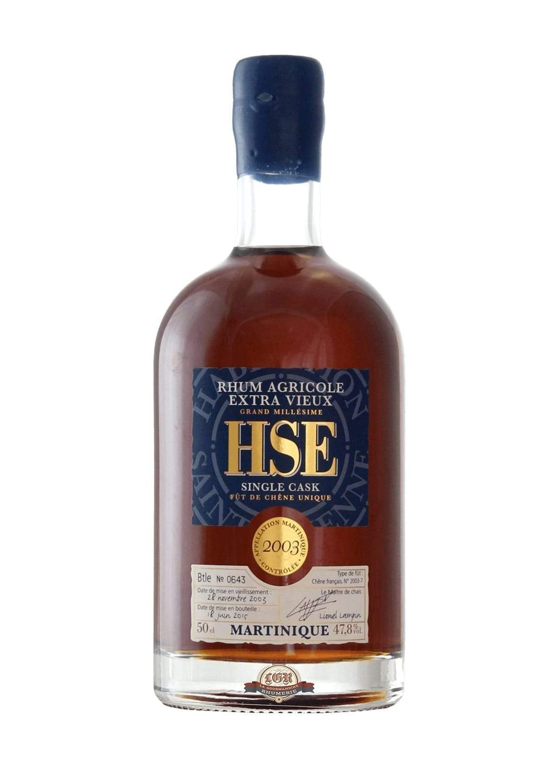 2003 Rum HSE Single Cask 47.8% 500ml