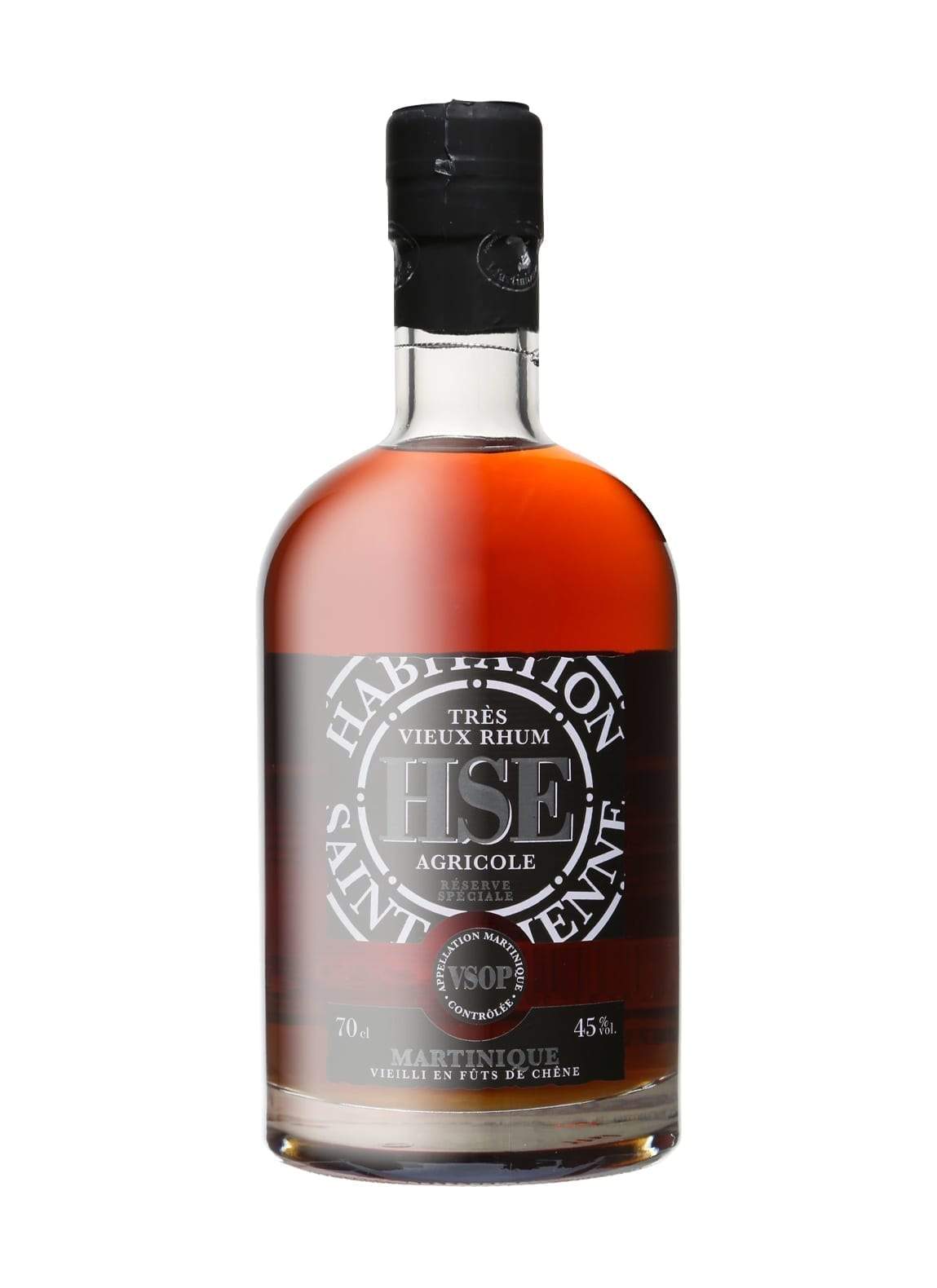 HSE Rum Agricole  VSOP 6yrs French Oak, Bourbon 45% 700
