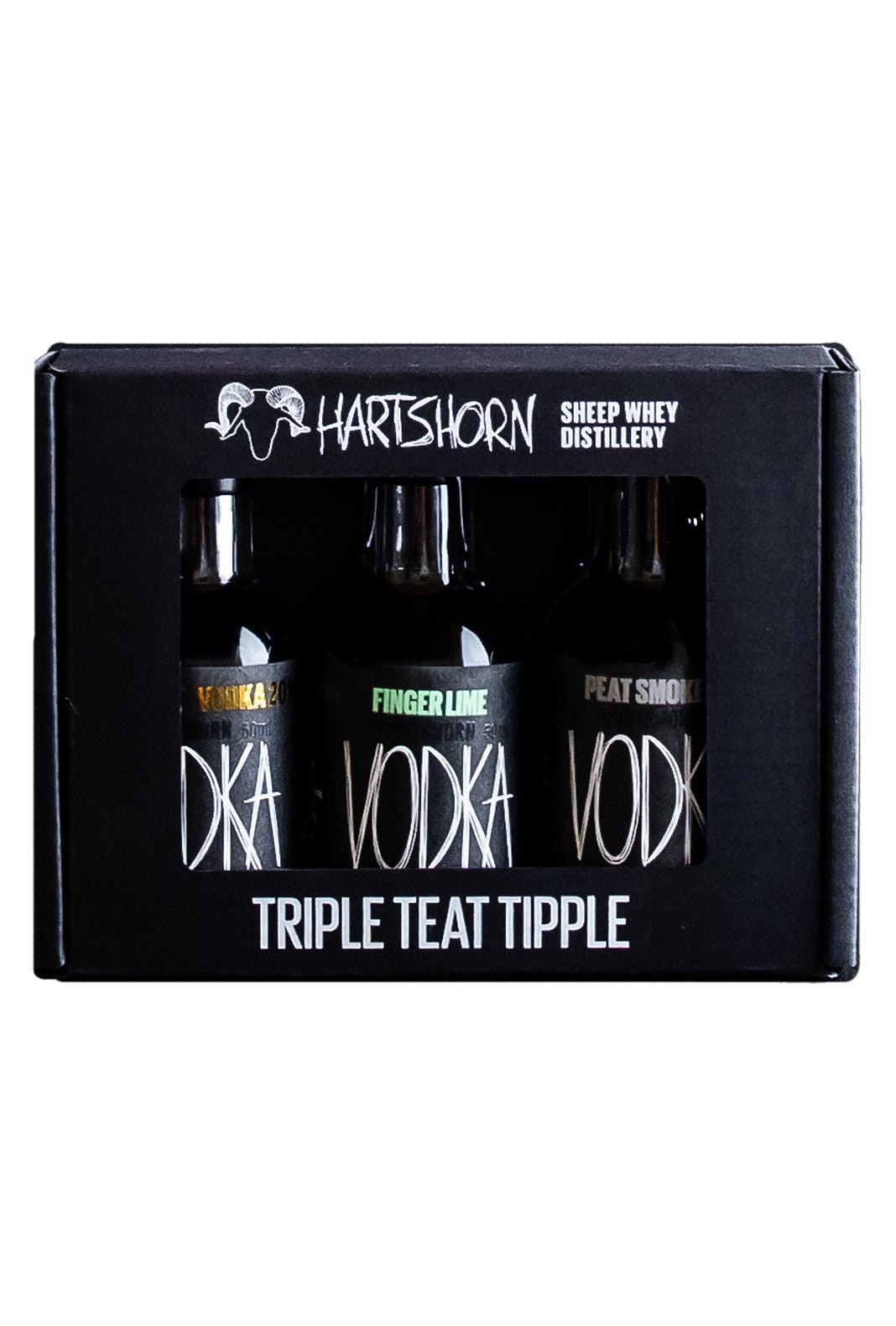 Hartshorn Trio Original, Finger Lime, Peated Vodka Gift Pack 3 x 50ml