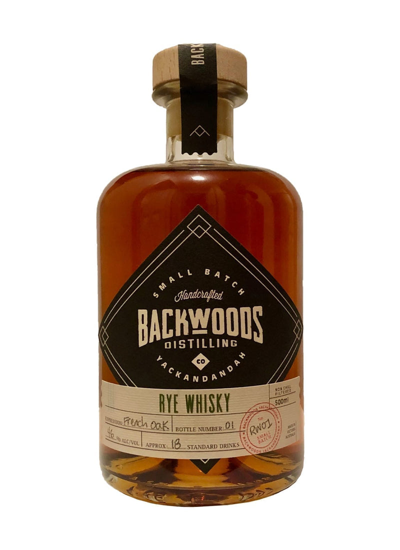 Backwoods Rye Whisky 46% 500ml
