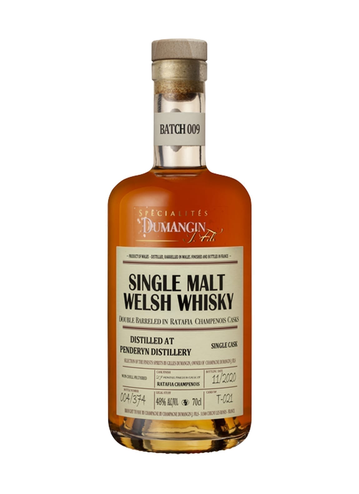DUMANGIN SINGLE MALT WELSH WHISKY PENDERYN BATCH 009 48% 700ml