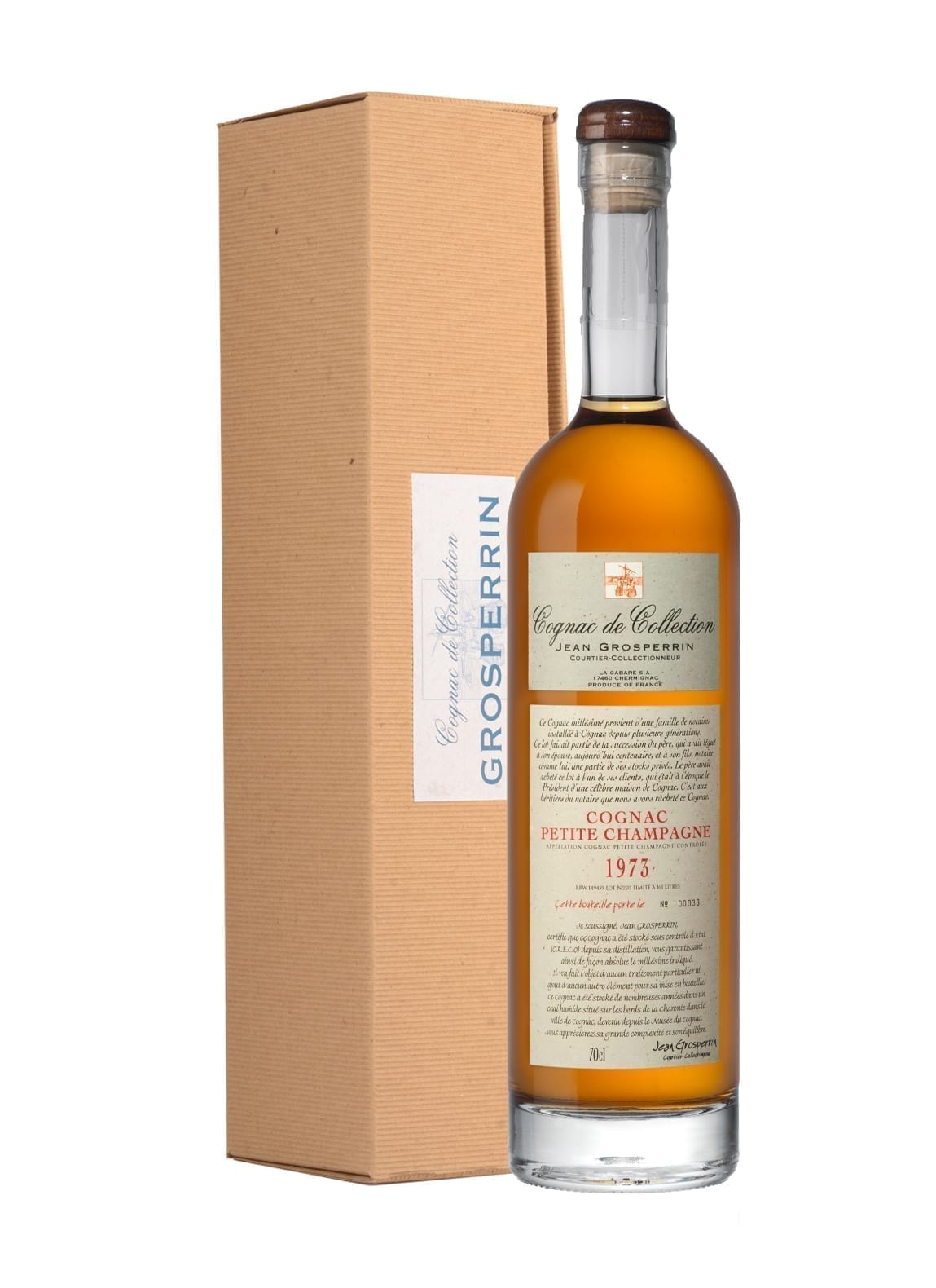 Grosperrin 'Cognac De Collection' 1973 aged 36yrs, Petite Champagne 48.5% 700ml