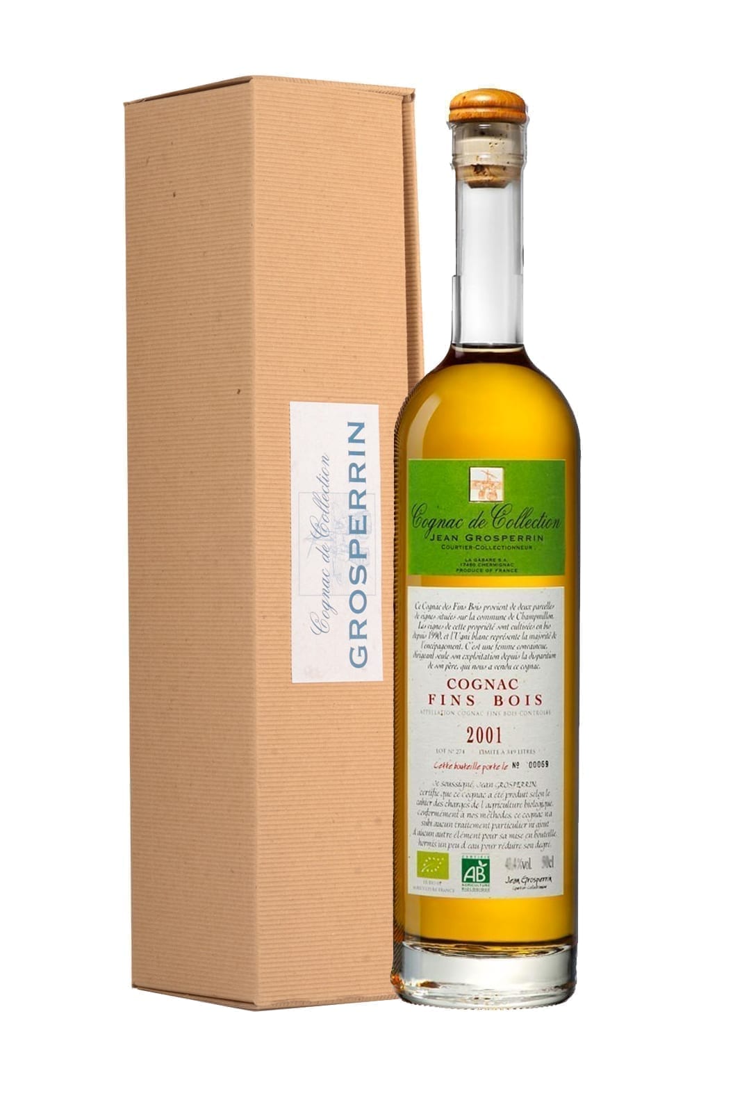 Grosperrin Cognac De Collection 2001 ORGANIC aged 10 years, Fins Bois 47% 700ml