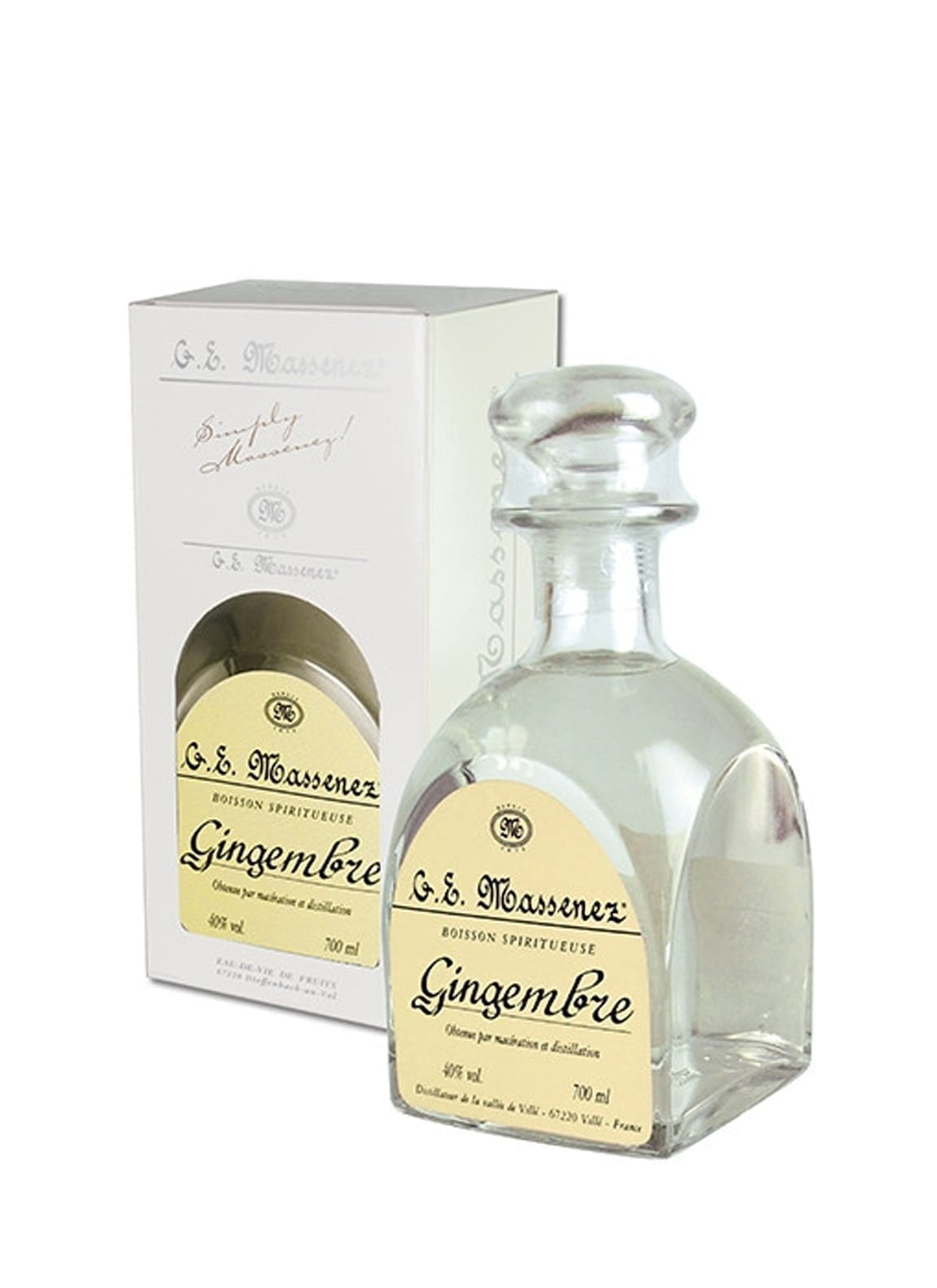 Massenez Eau de Vie de Gingembre (Ginger spirit) CARAFE 40% 700ml