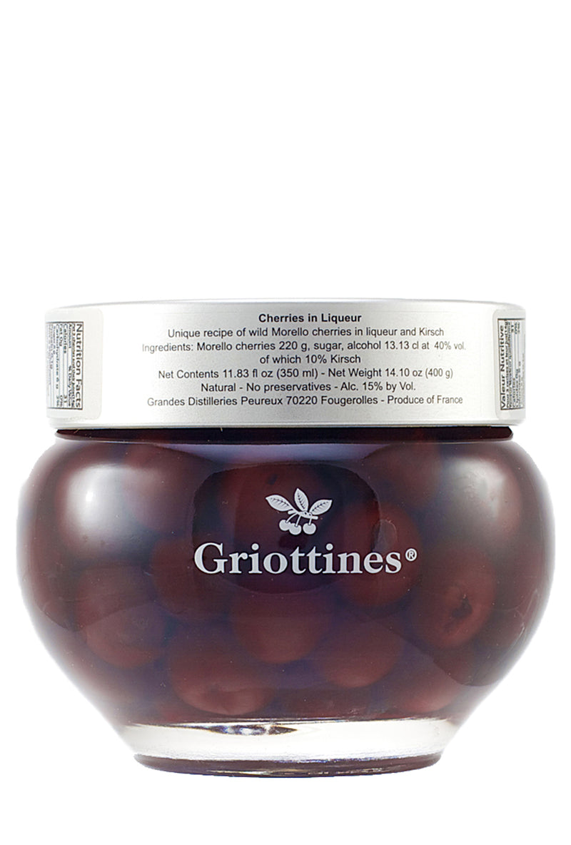 Peureux Griottines Jar (Sour cherries de-stoned in liqueur and kirsch) 15% 350ml Gift box